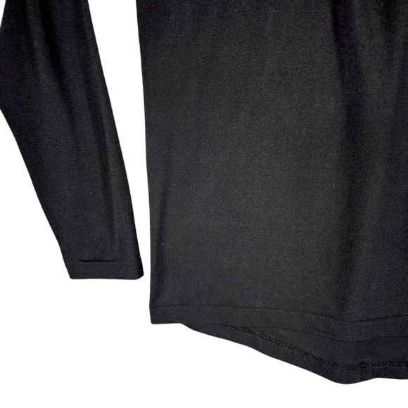 Terramar 1/4 Zip Pullover L Women Thermawool Base Layer Black Thumb Hole Wicking - Picture 9 of 13